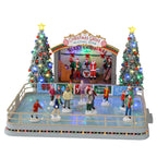 LEMAX 14870-UK Christmas Grove Skating Rink, Incl. Adaptor 74254, 550 mA (White)