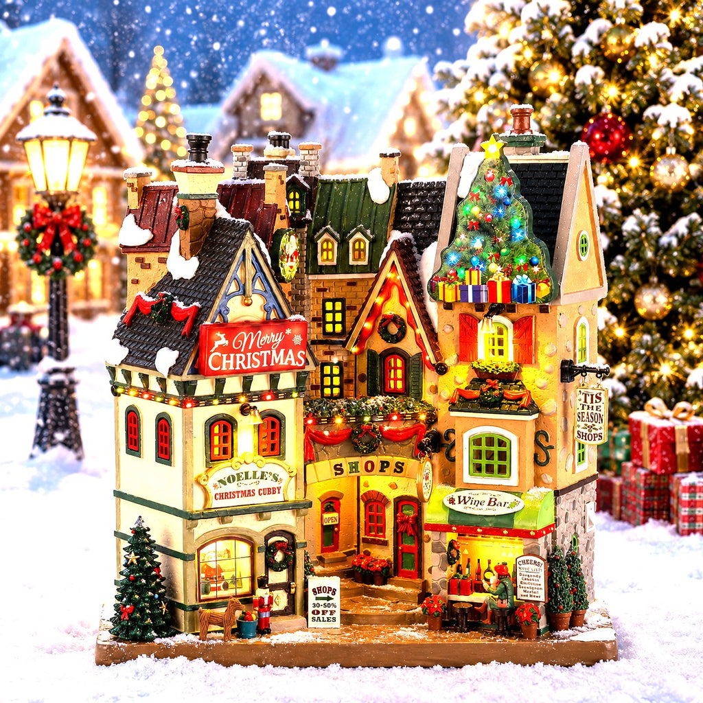 LEMAX 15804 Tis The Season Shops, B/O (4.5V)