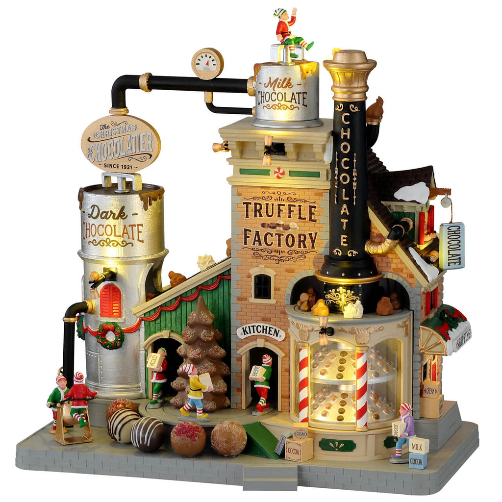 LEMAX 15805-UK The Christmas Chocolatier Truffle Factory, Incl. Adaptor 74254, 550 mA (White)
