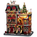 LEMAX 25861-UK Santa's Rooftop Bash, Incl. Adaptor 74254, 550 mA (White)