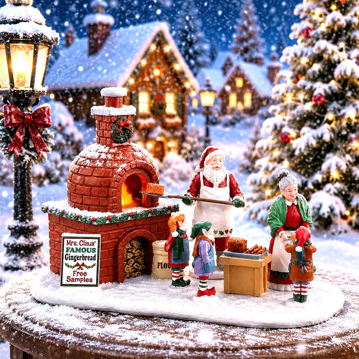LEMAX 34086 Mrs. Claus' Gingerbread Bake, B/O (4.5V)