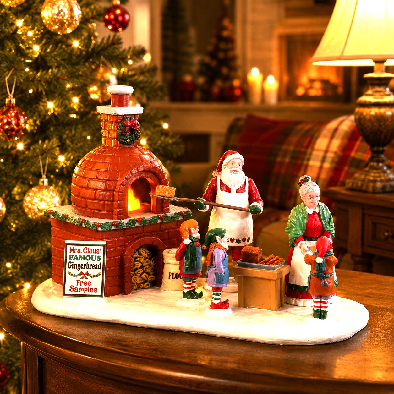LEMAX 34086 Mrs. Claus' Gingerbread Bake, B/O (4.5V)