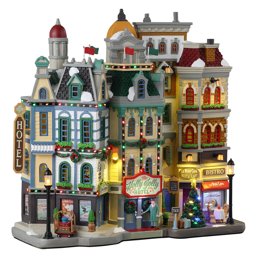LEMAX 35028 The Holly Jolly Hotel, B/O (4.5V)