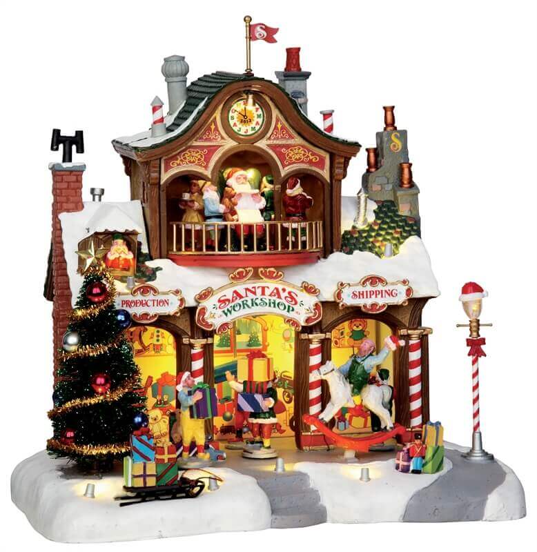 LEMAX 35558-UK Santa's Workshop, Incl. Adaptor 74254, 550 mA (White)