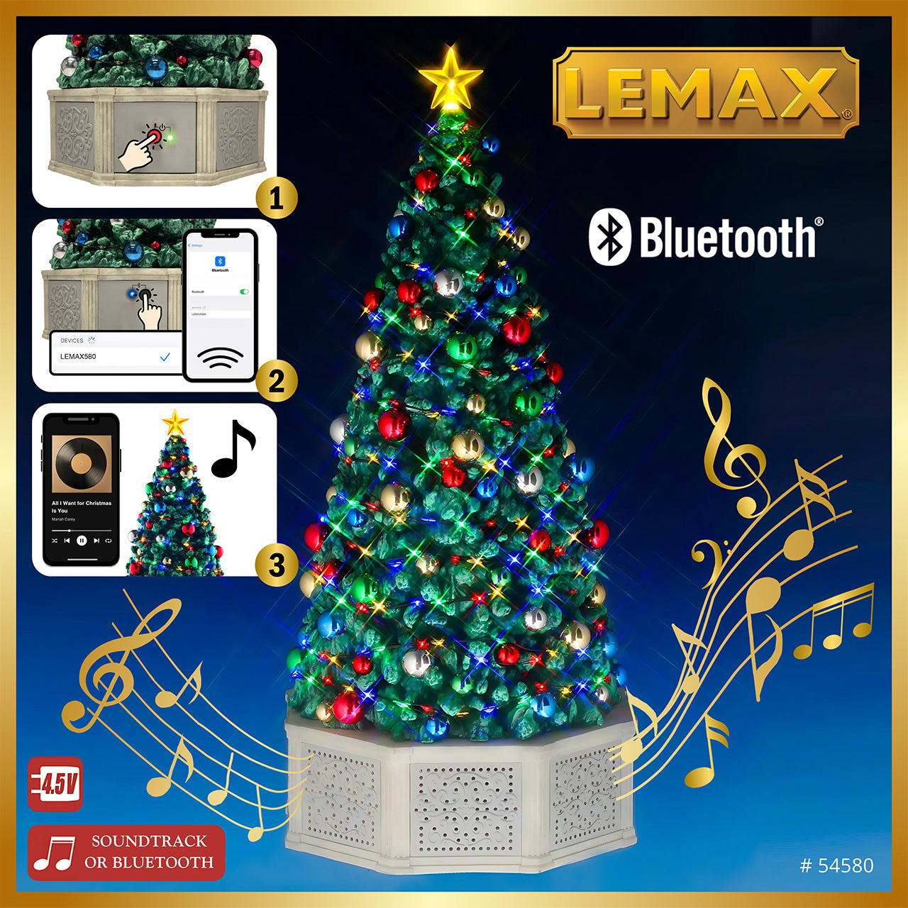 LEMAX 54580-UK Musical Tree, Incl. Adaptor