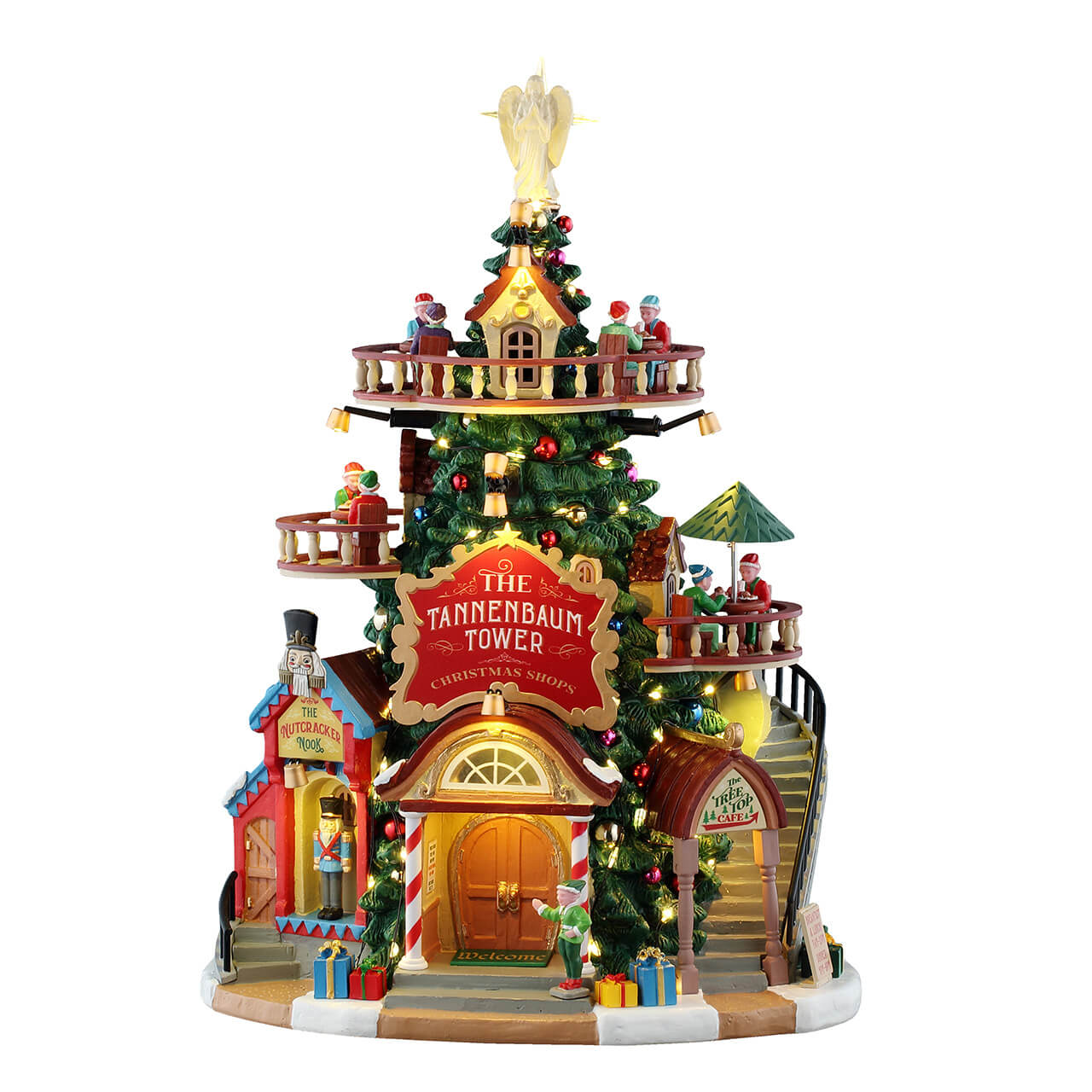 LEMAX 55311 The Tannenbaum Tower Christmas Shops, INCL. Adaptor 74254, 550 mA (White)