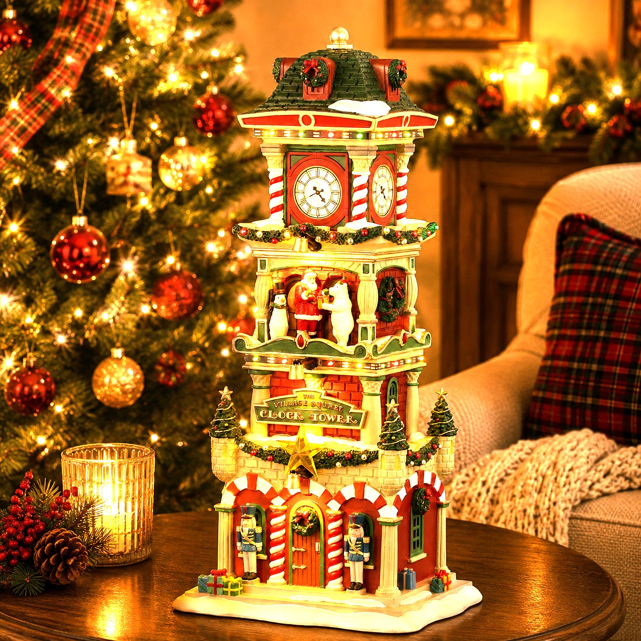 LEMAX 55320 The Village Square Clock Tower, B/O (4.5V)