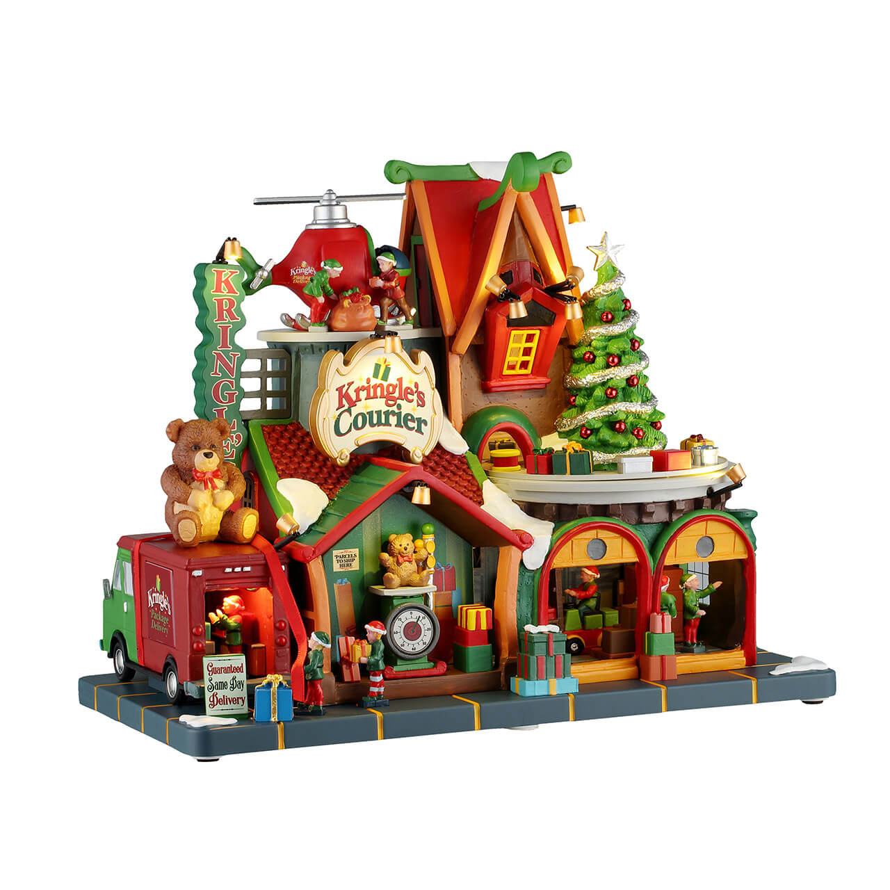 LEMAX 55325 Kringle's Courier - Lighted Christmas Village Building with Sound (2025)