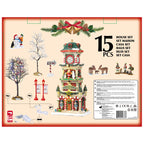 LEMAX 56673-UK The Village Square Clock Tower Set, INCL. Adaptor 74254, 550 mA (White)