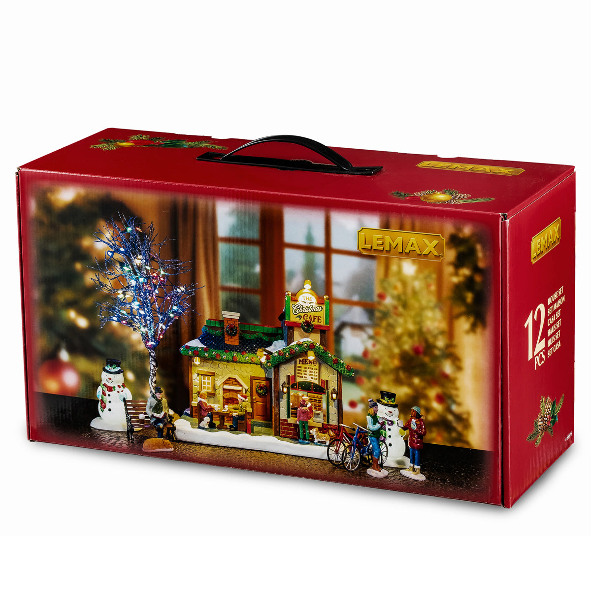 LEMAX 56675-UK The Christmas Cafe Set, INCL. Adaptor 74254, 550 mA (White)