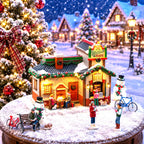 LEMAX 56675-UK The Christmas Cafe Set, INCL. Adaptor 74254, 550 mA (White)