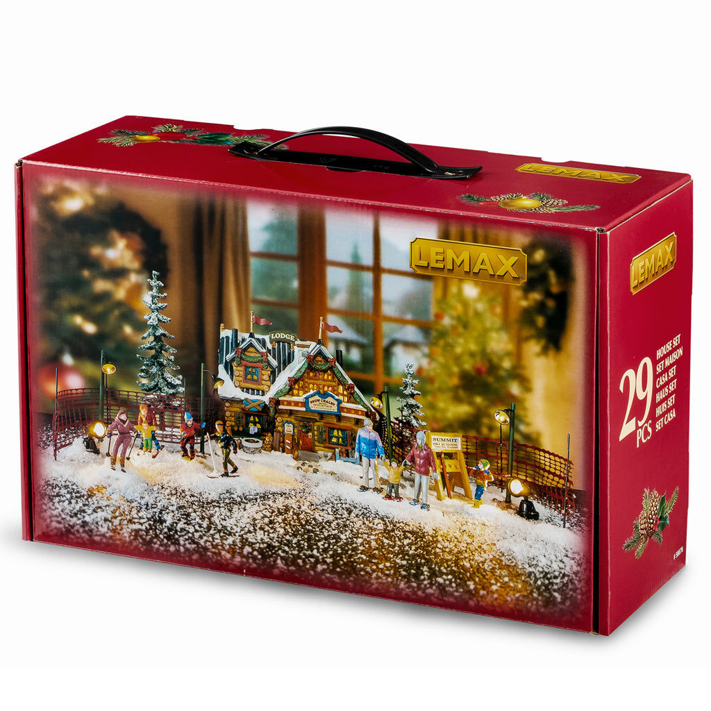 LEMAX 56676-UK Apres-Ski Lodge Set, INCL. Adaptor 74254, 550 mA (White)