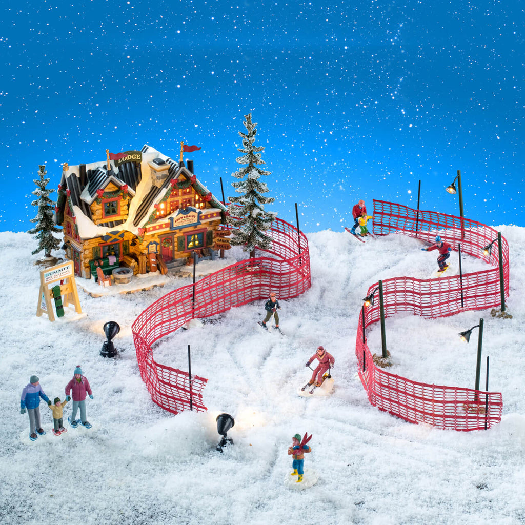 LEMAX 56676-UK Apres-Ski Lodge Set, INCL. Adaptor 74254, 550 mA (White)