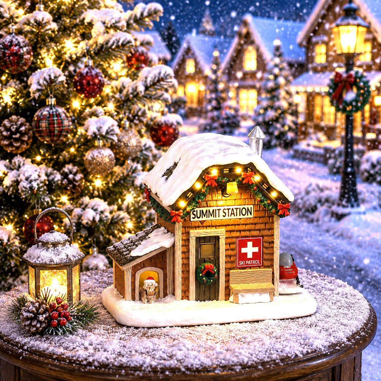 LEMAX 64679 Ski Patrol Summit Station, AC Adaptable (Not Included)