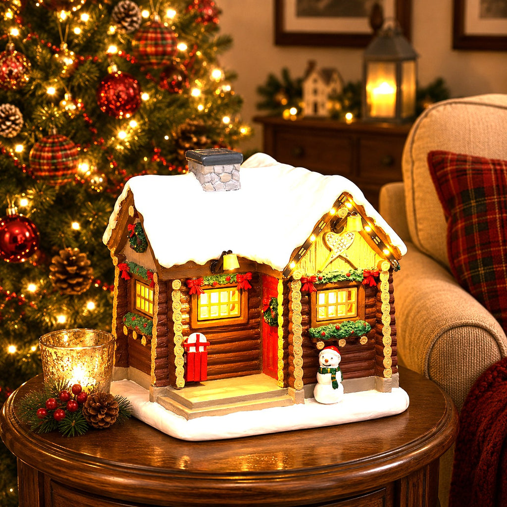 LEMAX 64680 Snowshoe Cabin, AC Adaptable (Not Included)