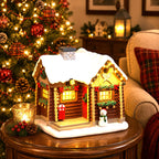 LEMAX 64680 Snowshoe Cabin, AC Adaptable (Not Included)