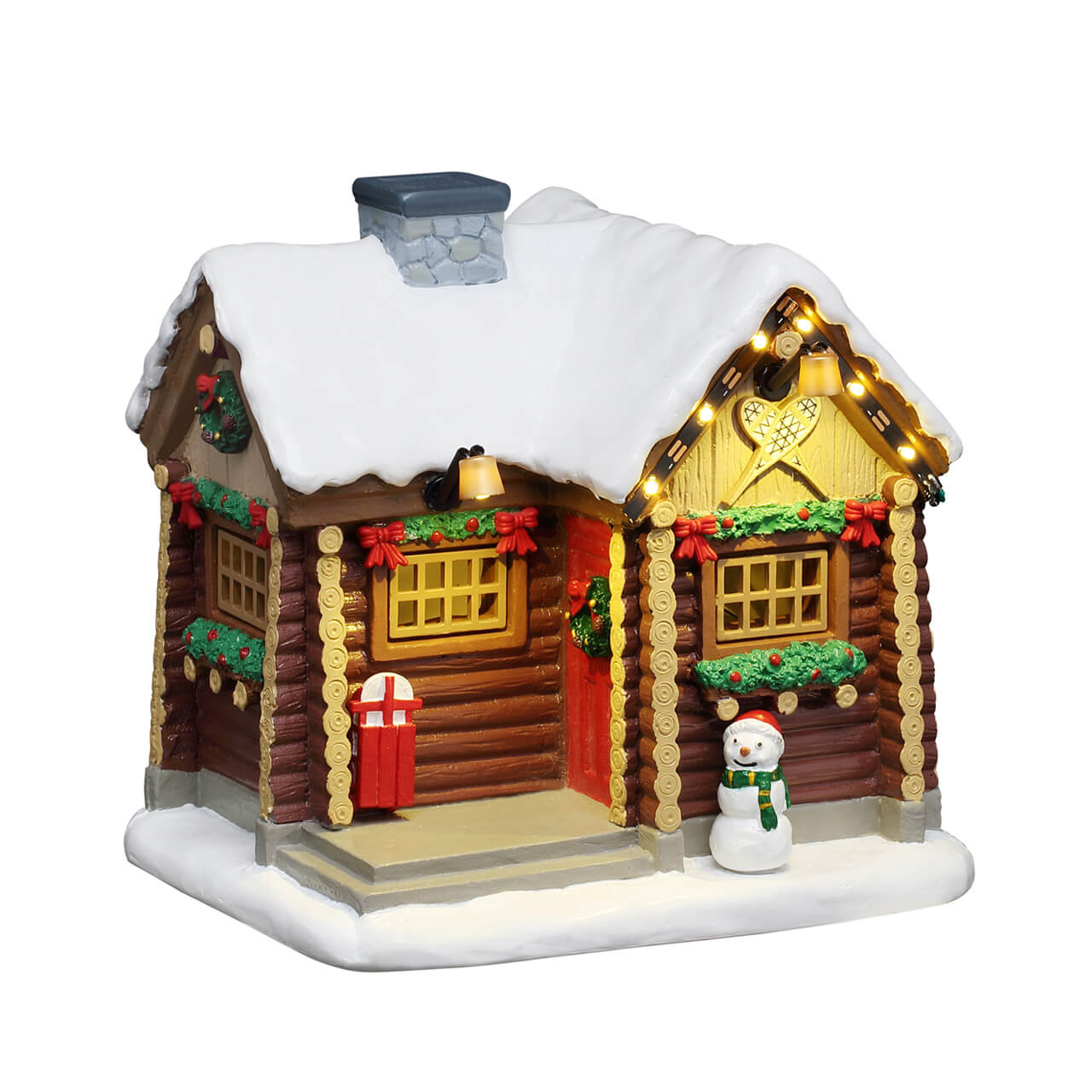 LEMAX 64680 Snowshoe Cabin, AC Adaptable (Not Included)
