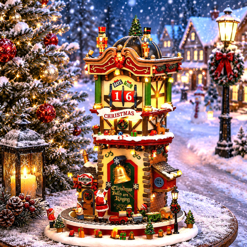 LEMAX 65518 Christmas Time Countdown - Lighted Christmas Village Building with Sound (2026)