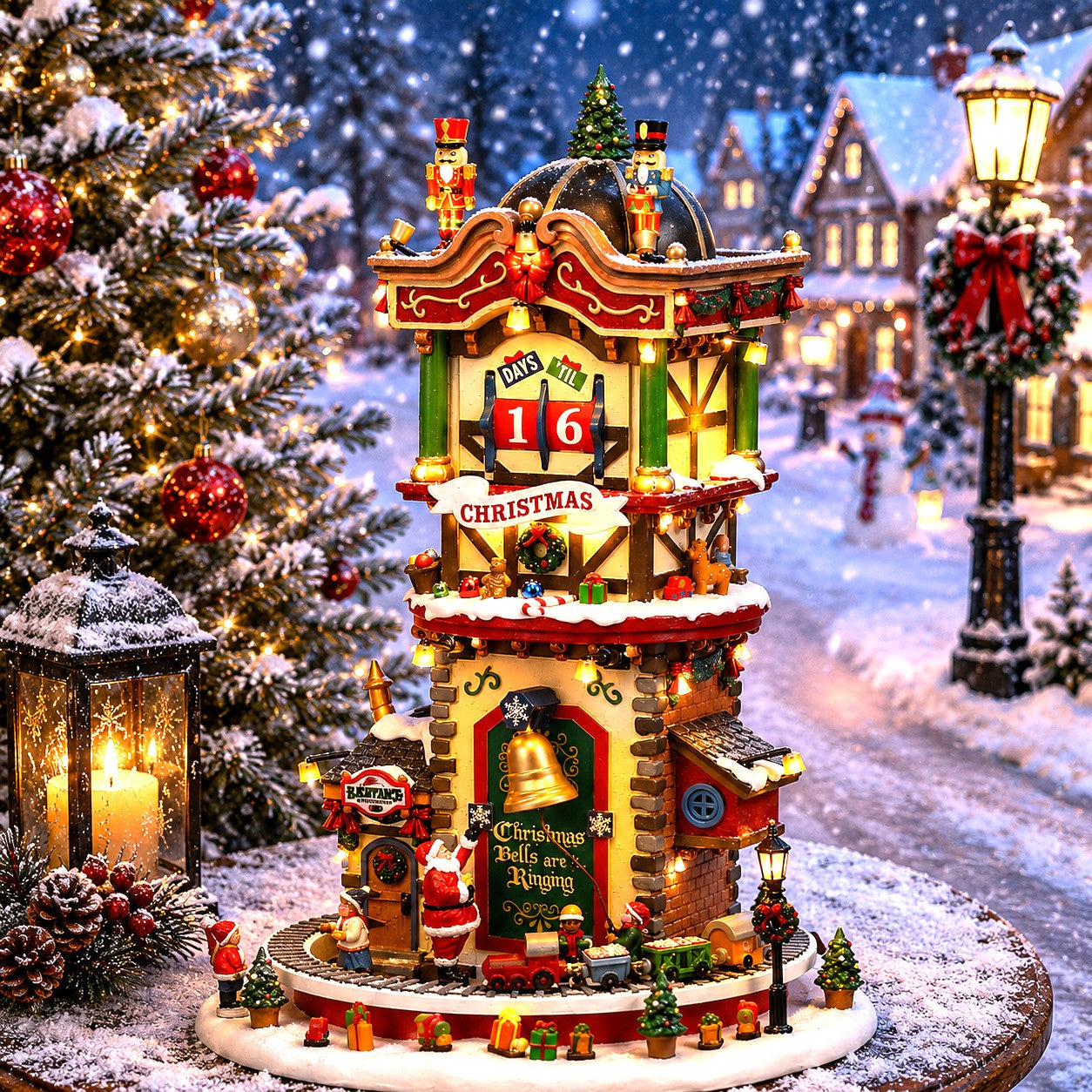 LEMAX 65518 Christmas Time Countdown - Lighted Christmas Village Building with Sound (2026)