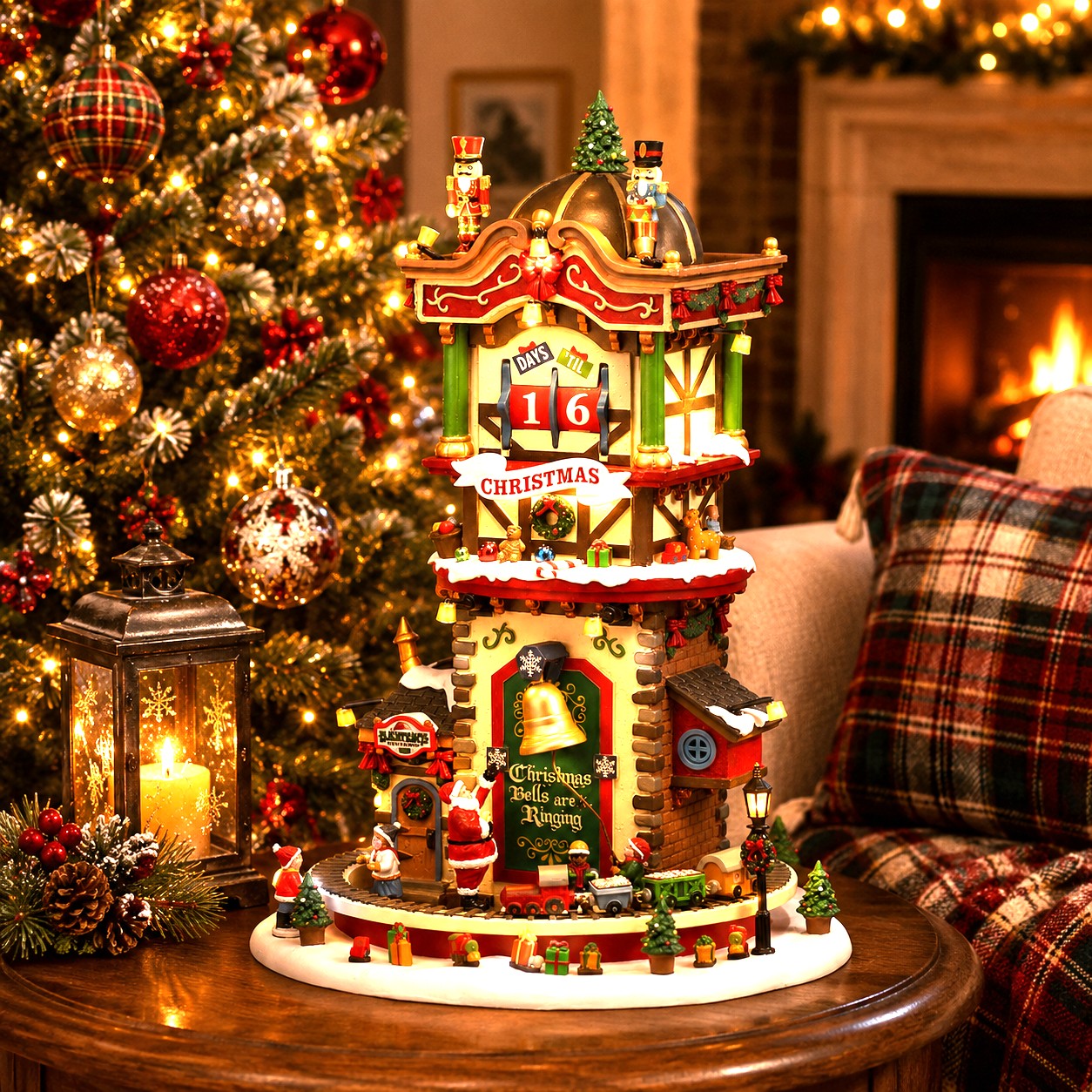 LEMAX 65518 Christmas Time Countdown - Lighted Christmas Village Building with Sound (2026)