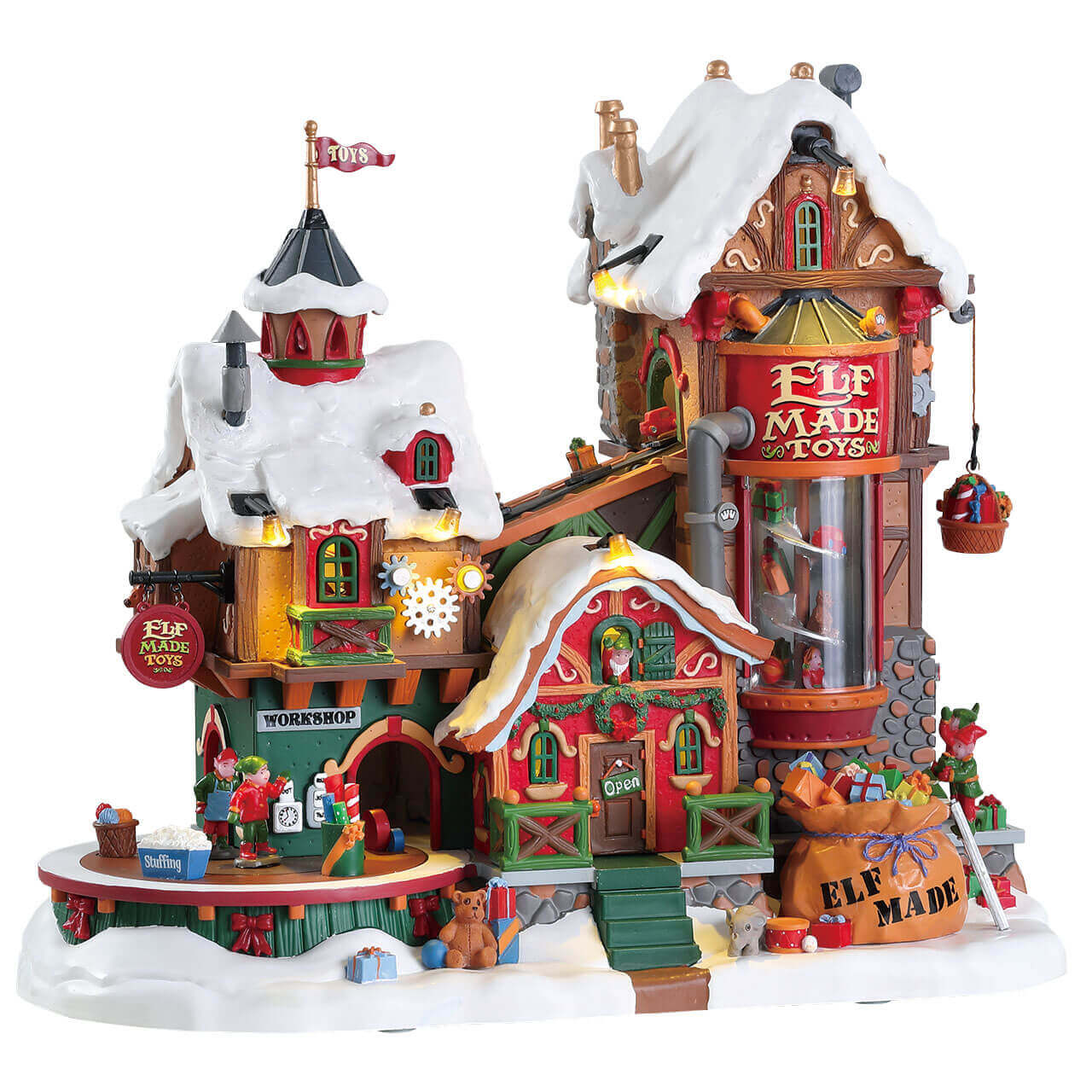 LEMAX 75190-UK Elf Made Toy Factory, Incl. Adaptor 74254, 550 mA (White)