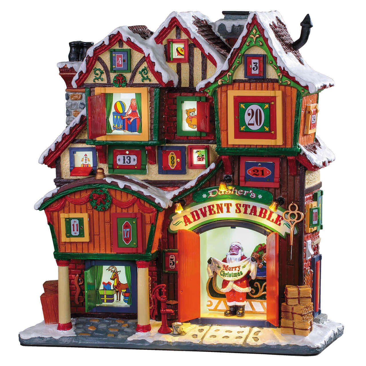 LEMAX 95569 Dasher's Advent Stable, B/O (4.5V)