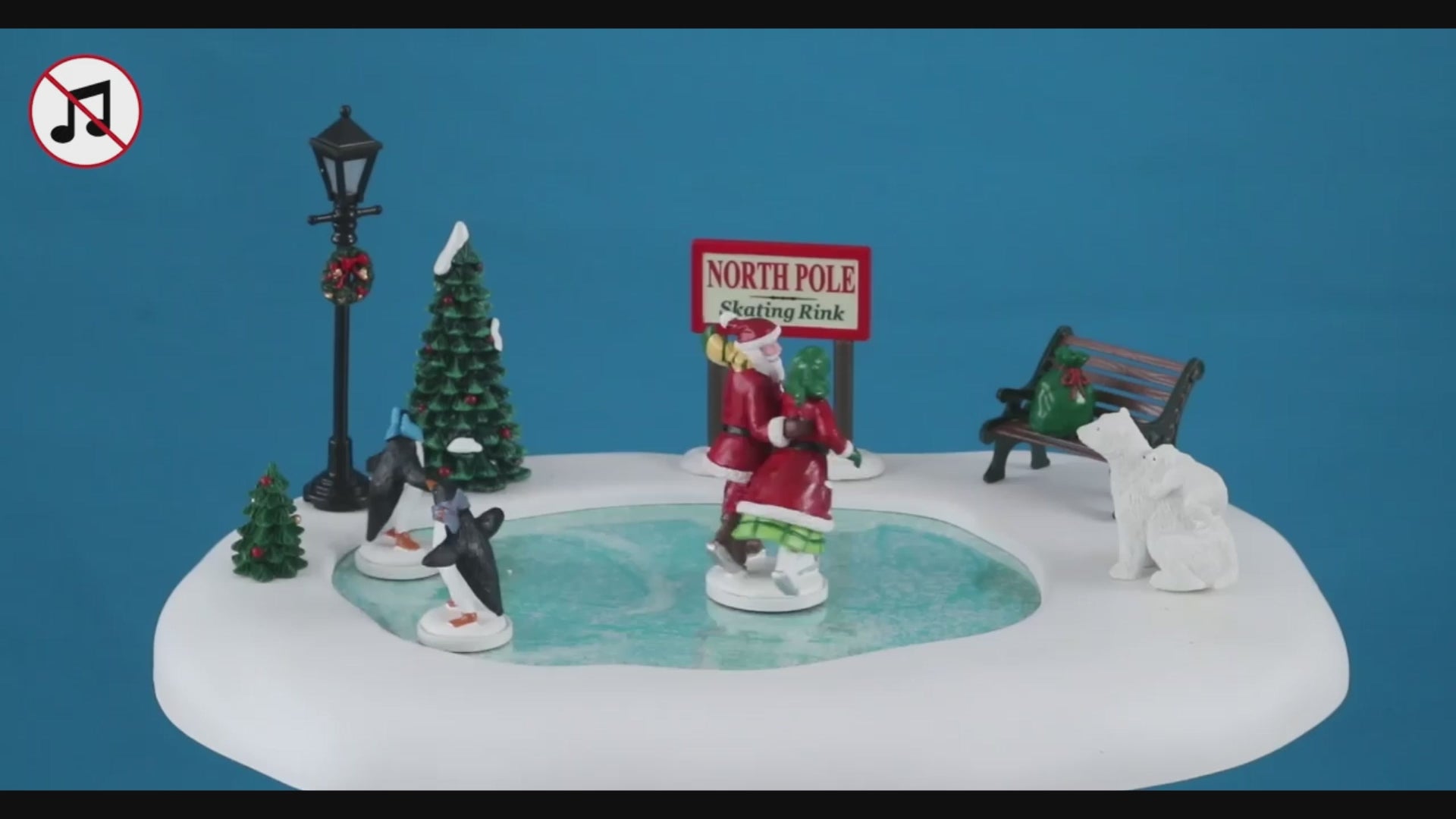 LEMAX 14837 North Pole Skating Rink, B/O (4.5V)
