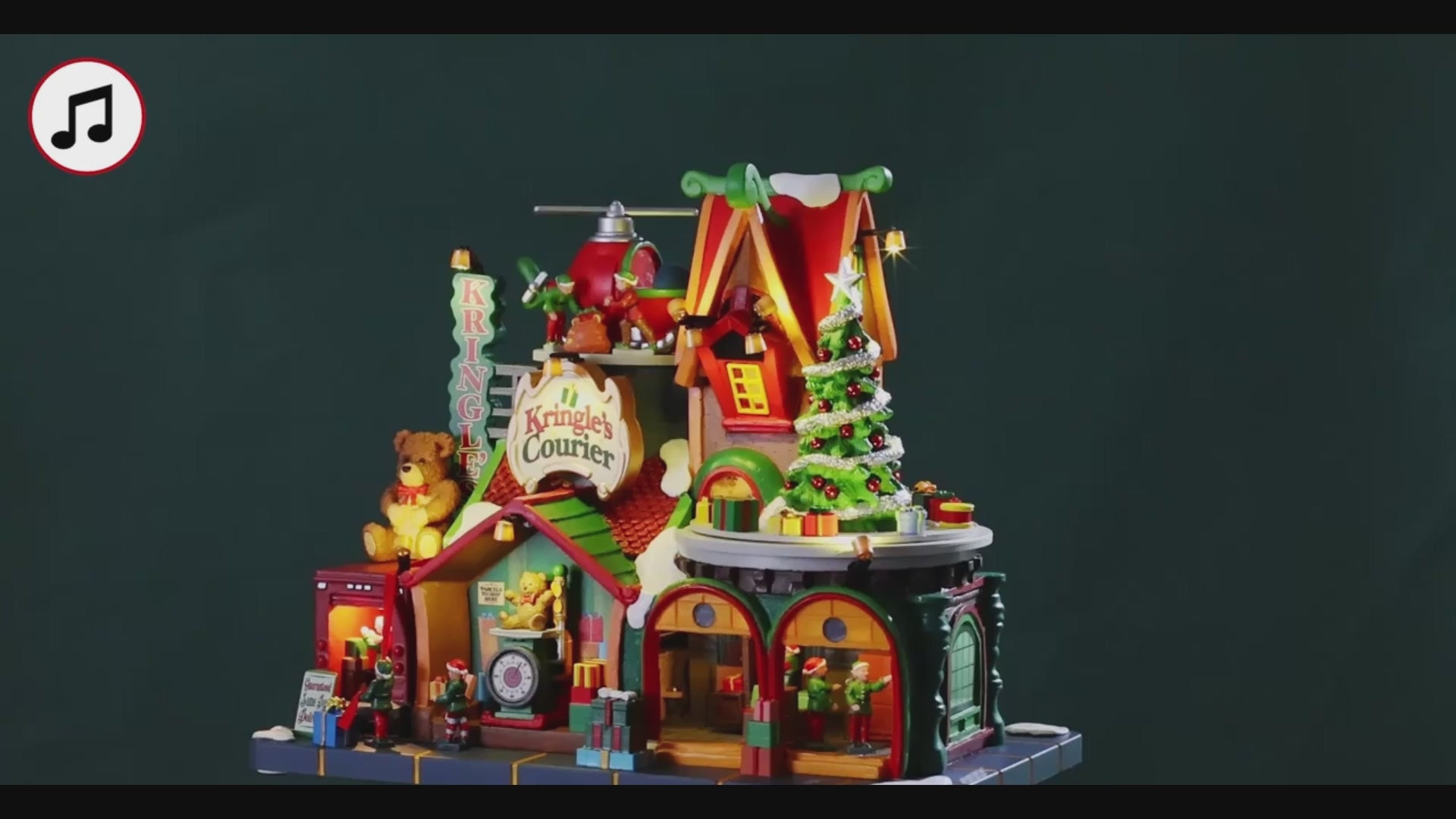 LEMAX 55325 Kringle's Courier - Lighted Christmas Village Building with Sound (2025)