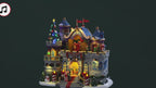 LEMAX 45270-UK Santa's Castle Gala, Incl. Adaptor 74254, 550 mA (White)